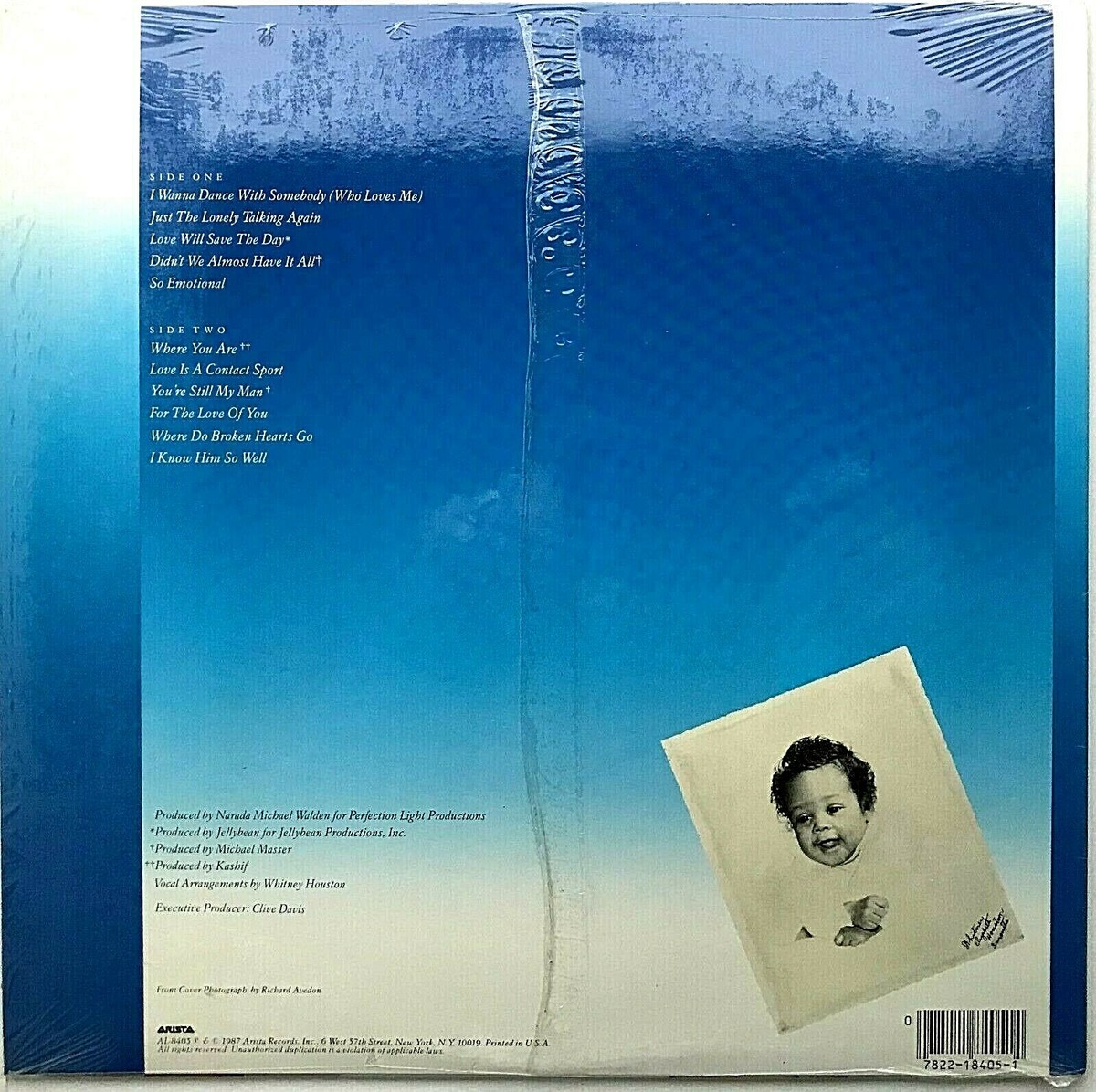 Whitney Houston Whitney LP 1987年5月プレス WHITNEY HOUSTON Whitney -1987 First Press Arista LP w/ Lyric