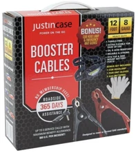 JustinCase Easy To Use Jumper Cable KIT With Headlamp & Gloves 🆕