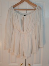 In The Style White Playsuit Size 8