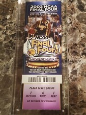 2003 NCAA FINAL FOUR BASKETBALL GAME TICKET ACRYLIC ENCASED Dwayne Wade HOFer