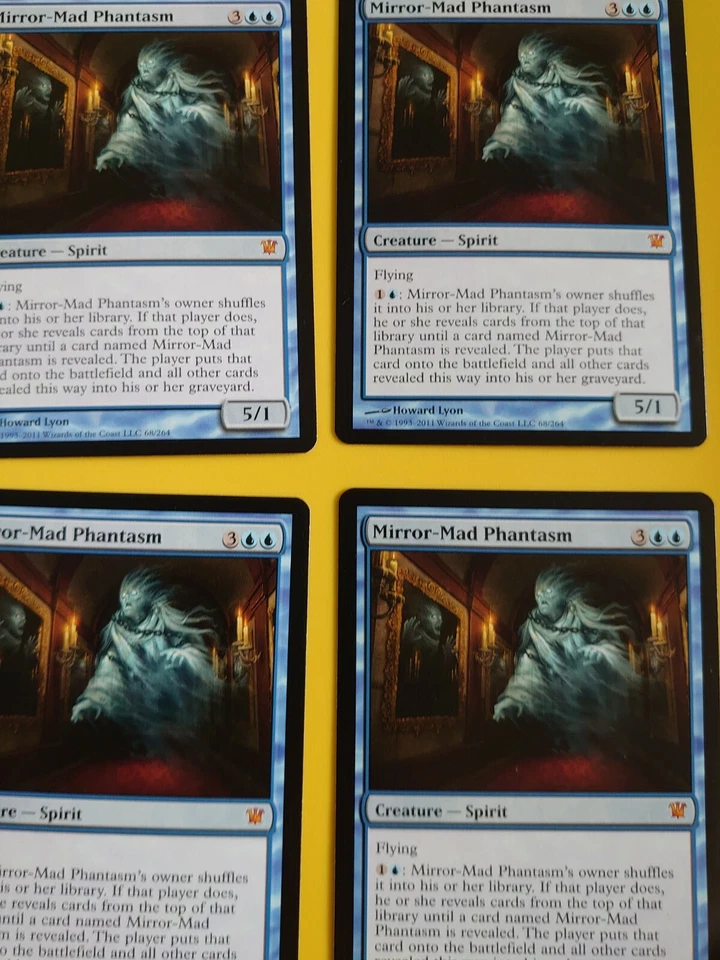 MTG Card. Mirrror-Mad Phantasm playset innistrad mythic 4 cards - Image 2 of 4