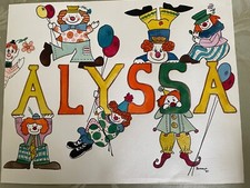 Personalized Name ALYSSA 11 X 14 Wall Print - Vintage 