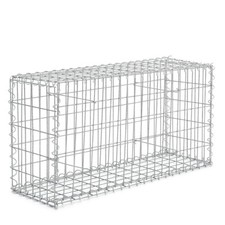 100x50x30cm Gabion Stone Basket Retaining Wall Wire Cage Fench Galvanized Metal