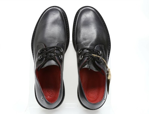 Diesel Puncture Herren Schwarz Leder Oxford Schuhe Gr. 44 - Bild 3 von 6