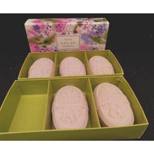 Two Avon Lilac Perfumed Soap Sets in their Original Boxes