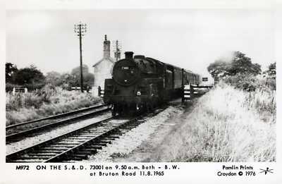 Postkarte Pamlin Prints - M972 Dampfmaschine 73001 an der Brunton Road auf S&D um 1965