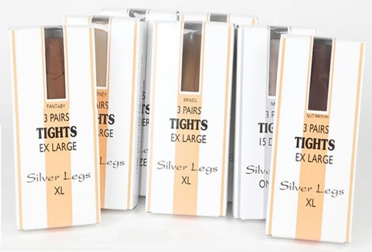 SILVER LEGS 15 DENIER TIGHTS IN XL 6 OR 12 PAIRS FREEPOST