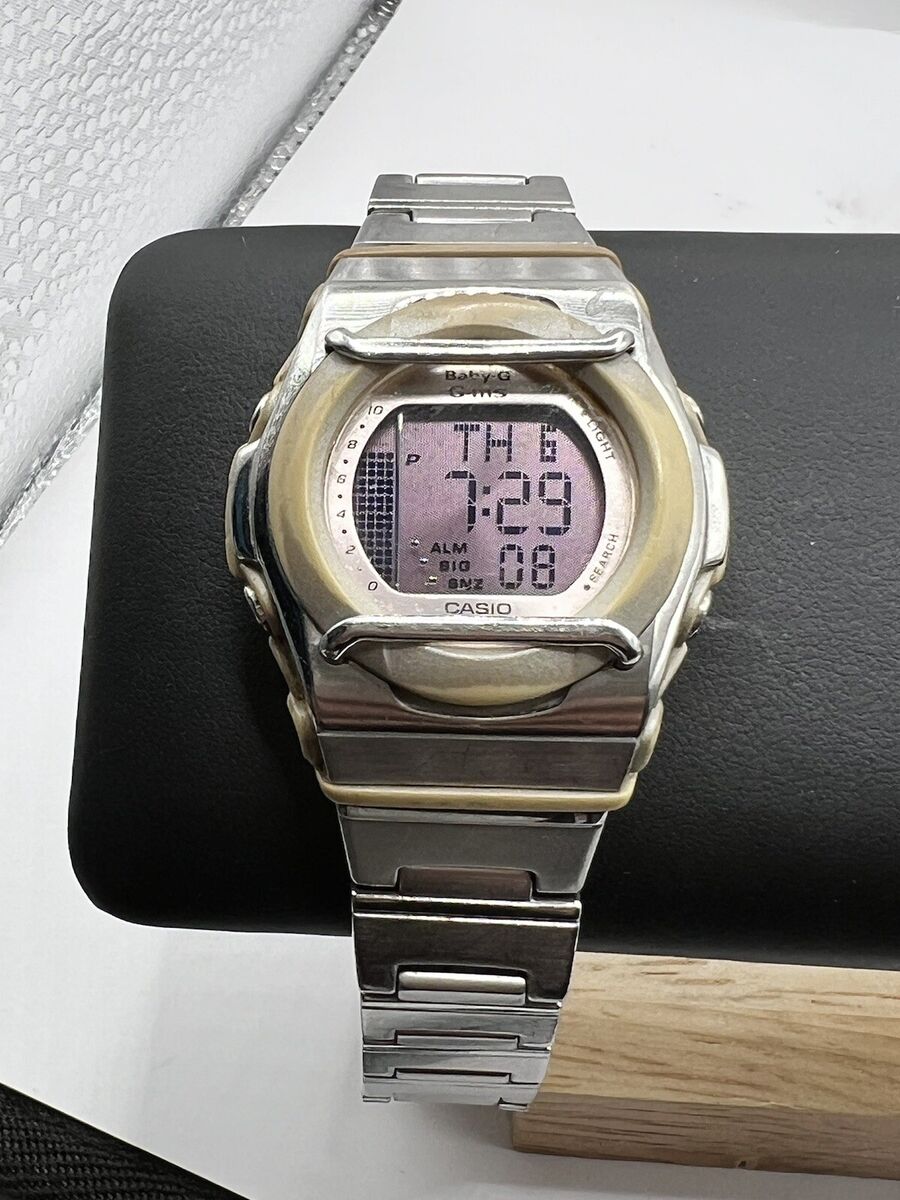 CASIO G-ms Silver Digital Baby-G Women's Watch MSG-160D 5.75 CASIO G-ms Silver Digital Baby-G Women's Watch MSG-160D 5.75