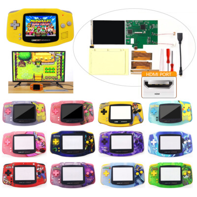 UV Print GBA HDMI V2 IPS LCD Backlight Retro Pixel Output For Gameboy Advance