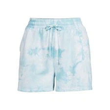 Time and Tru Women’s Coordinating Super Soft Fleece Shorts Blue Size M(8-10)