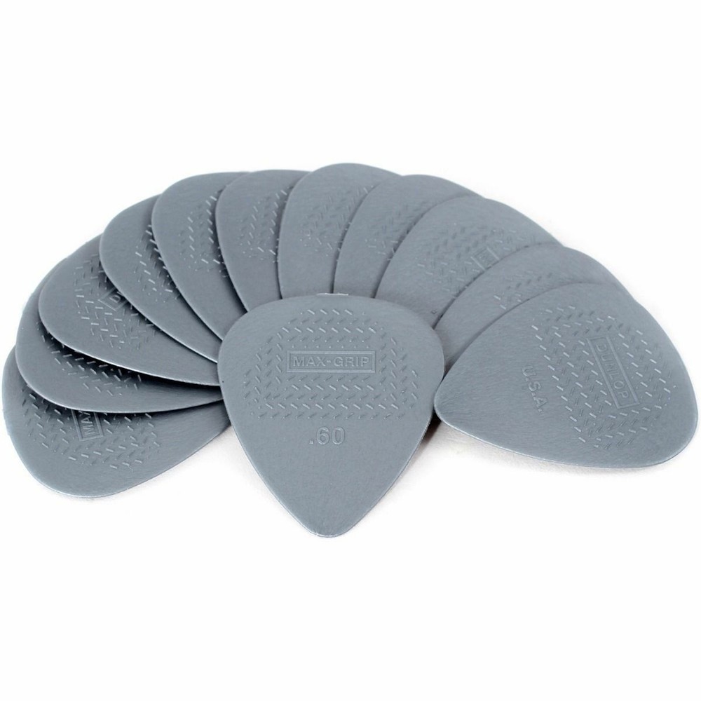 Dunlop 449P.60 Max-Grip Nylon Standard Guitar Picks, .60mm, 12/Player's Pack
