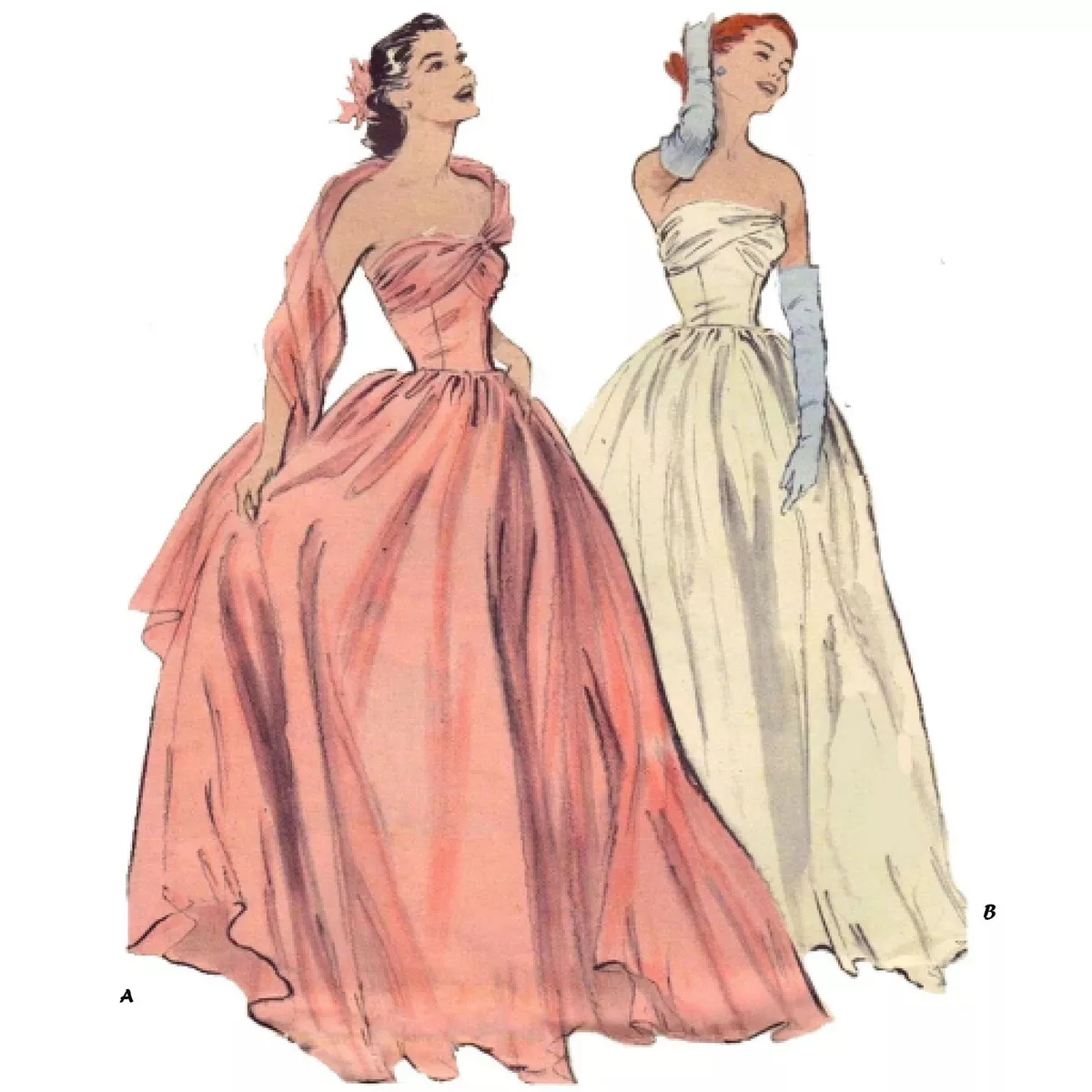 1950s strapless dress sales