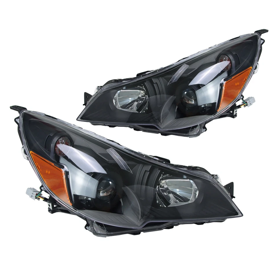 1*Par de conjunto de farol de carro para 2010-2014 Subaru Legacy Outback carcaça preta - Imagem 2 de 4