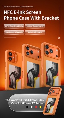 For iPhone 17 Pro Max 17 Pro Kickstand Custom Wallpapers E-Ink Screen Phone Case