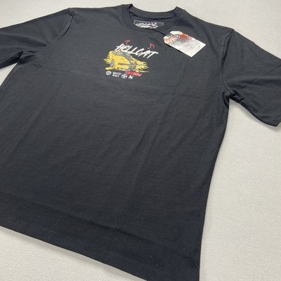 DGS6TM-304 Dodge x Reason Mens Hellcat World Tour Graphic T-Shirt