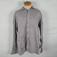Ted Baker London Button Down Shirt Men's 17.5 Endurance Timeless Multi Checkered