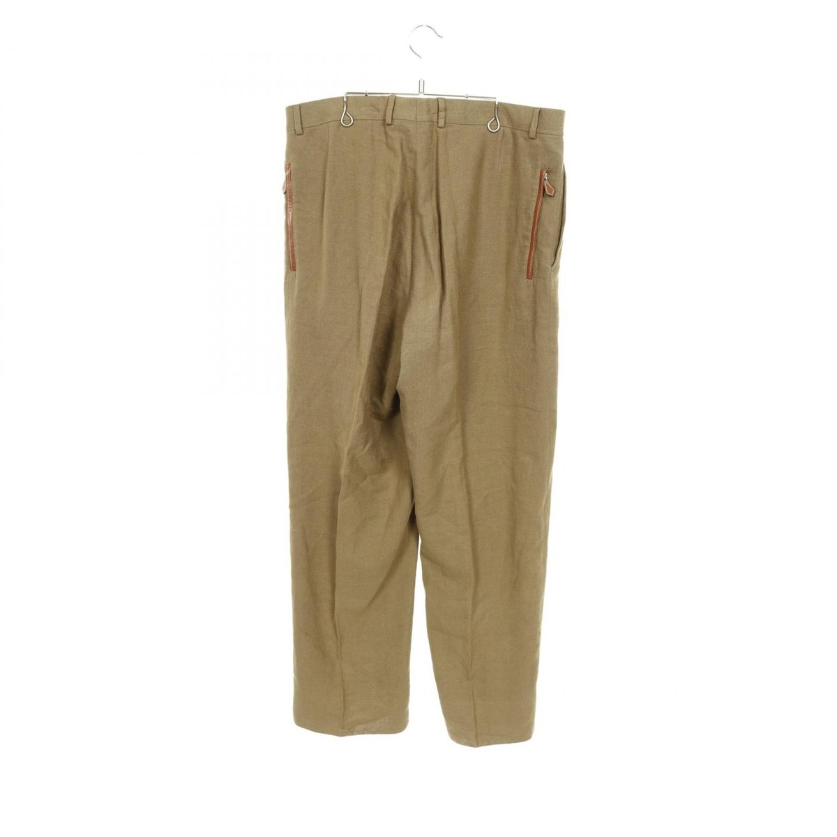 HERMES Pants Trousers - Fabric / Linen - Khaki Size 54 Used mens