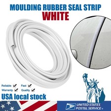 White Edge Trim U-channel Rubber Seal Edge Trim 20ft For Car Bus Pickup Truck