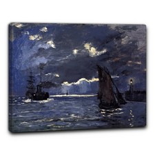 Niik Quadro navi al chiaro di luna di claude monet falso d' autore stampa su ...