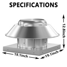 830 Cfm 110 Hp Roof Mount Axial Fan 110-115v Kitchen Downblast Supply Fan 830 Cfm 110 Hp Roof Mount Axial Fan 110-115v Kitchen Downblast Supply Fan