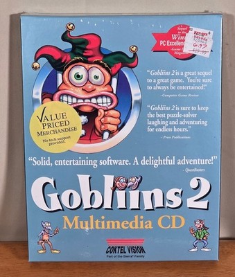 New Sealed Goblins 2 Coktel Vision Sierra CD ROM IBM PC Big Box Game CIB 1993