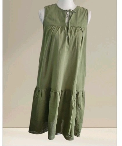 Uniqlo Women's Size Small Green Sleeveless Dress