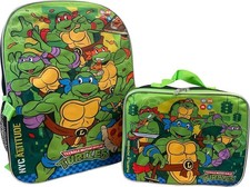 Teenage Mutant Ninja Turtles School Backpack Book Bag Lunch Box TMNT 16" Gift