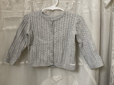 NWOT Janie and Jack Size 12-18 Mths Button Down Sweater Cable Knit Cotton Blend
