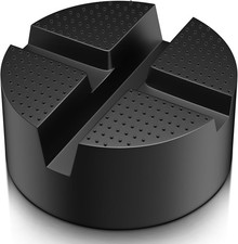 Upgraded Pinch Weld Jack Pad, Two Depths X-Grooves Floor Jack, Easily Black 