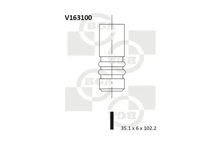 Suction intake valve V163100 BGA for SAAB OPEL FIAT