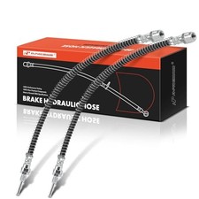 Rear Driver and Passenger Side Brake Hydraulic Hose Compatible with Select