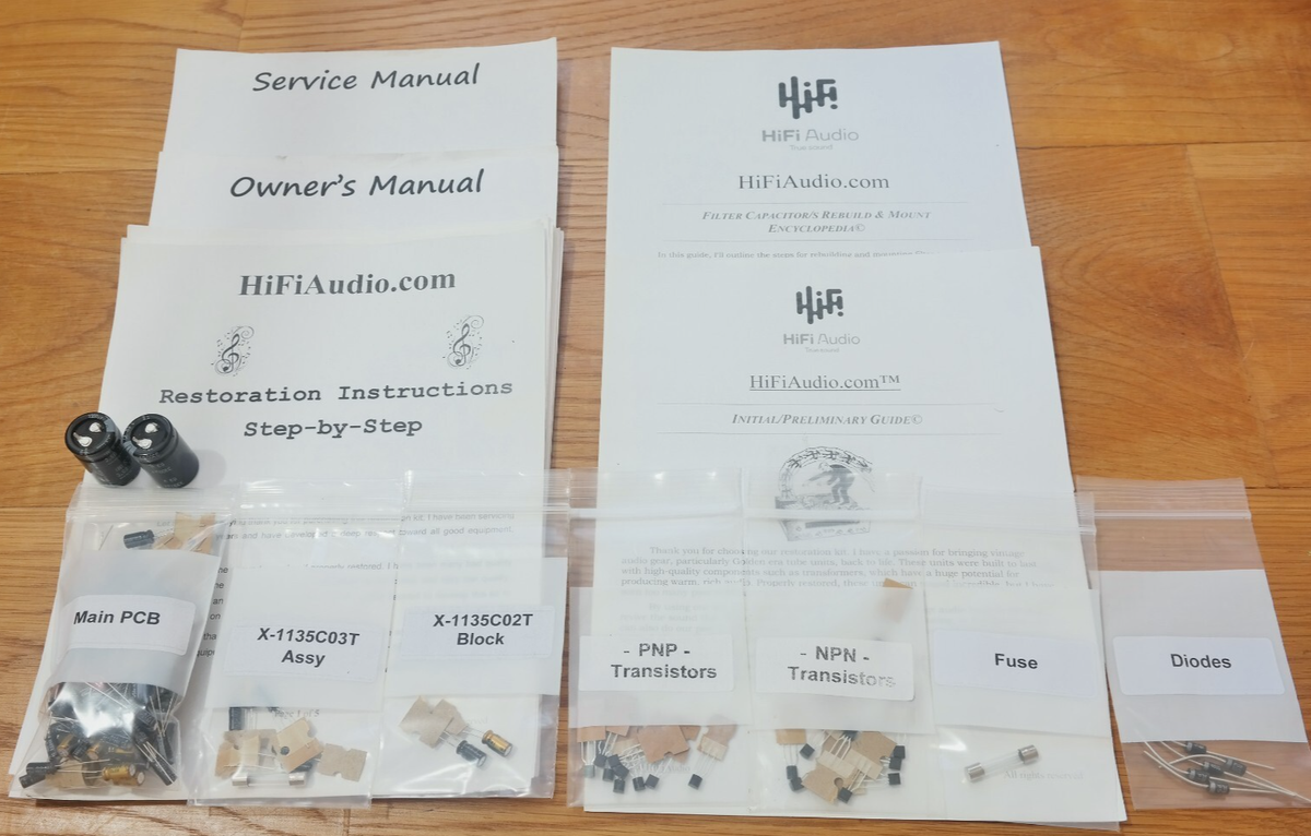 Adcom GTP-500 II 2 restoration recap upgrade kit repair filter
