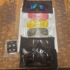 Oakley Batwolf Prizm Grey Polarized Wrap Men's Sunglasses w/5 Add Lenses extras
