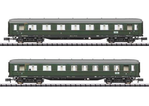 Minitrix 18287 N Juego de 2 vagones de tren rápido D 96 Set 2 Ep. III DB | Condition: Neu