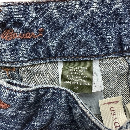 Eddie Bauer Jeans Womens 12 Blue Bootcut Dark Wash Denim Casual Pockets 32x30 - Picture 7 of 17