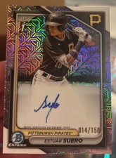 2024 Bowman Chrome Estuar Suero 1st Bowman Mojo Auto /150 Pirates Prospect 🔥
