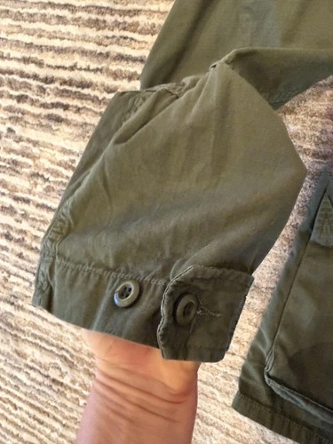 Tellason Jacket Mens Medium Green Cotton Military Field Utility Made In Italy image 15