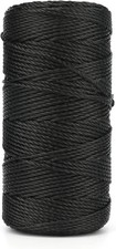 KINGLAKE 426 Feet Nylon Twine 36 Bank Line-Black Nylon String 2Mm-100 Black Ny