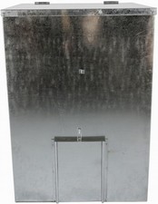 Elex Galvanised Steel Metal Coal Bunker Heavy Duty Coal Fuel Storage 125KG -5