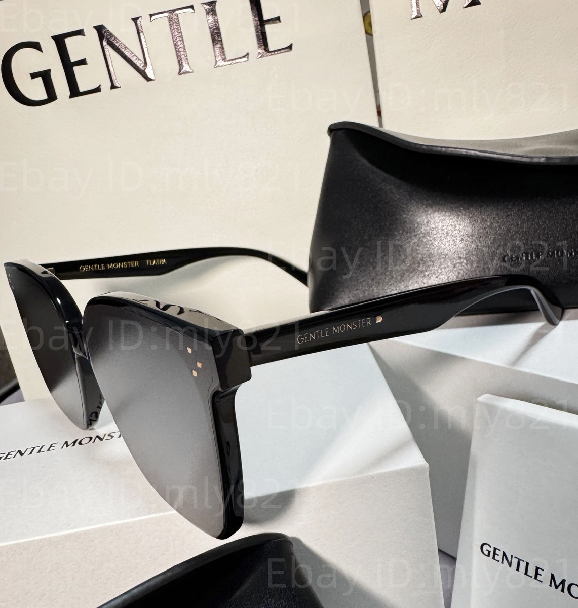 GentleMonster Her 01 Unisex Sunglasses Oversized Black Frame Black