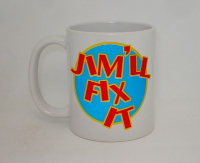 Fix It Tasse unhöflich lustig offensiv Witz 80er TV Geschenk beliebiger Name Jim personalisiert