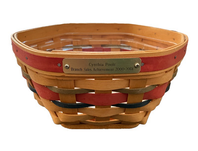 Longaberger 2000 - 2001 Sales Achievement Basket / 8'' Generations