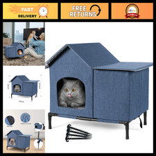 Large Outdoor Cat House - Weatherproof Insulated Shelter for Feral Stray Cats,