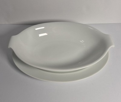 Vintage Rosenthal Aida Germany Classic White Serving Bowl & Platter Set Of 2