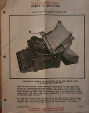 Vintage 1943 Service Manual Royal Typewriter thumbnail