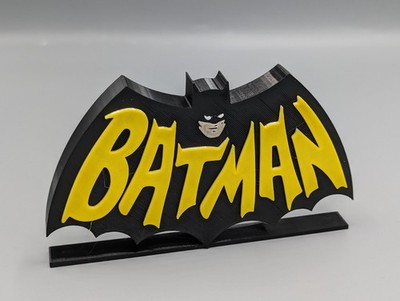 Batman 1960`s tv show logo - 3D printed logo for desk or wall mount.