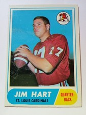 Topps Jim Hart VINTAGE Rookie football card. NFL St. Louis Cardinals NM/EX. rookie card picture