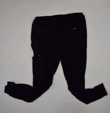 Jaanuu Jogger Scrub Pants Black Stretch Elastic Waist Pockets Womens Medium
