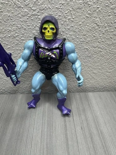 VTG Mattel He-Man Battle Armor Skeletor Figure Near Complete w/ Sword USA Made