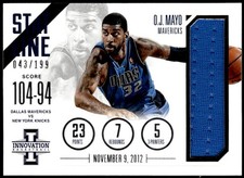 2012-13 Panini Innovation #3 O.J. Mayo Stat Line Jerseys #/199 E1